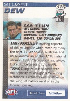 2005 Select Herald Sun AFL #126 Stuart Dew Back